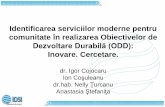 Igor Cojocaru - Identificarea serviciilor moderne pentru comunitate în realizarea Obiectivelor de Dezvoltare Durabilă (ODD): Inovare.Cercetare
