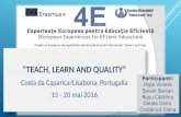 Cursul ”TEACH, LEARN AND QUALITY”, 15-20 mai 2016, Lisabona – Portugalia