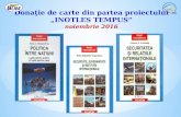 Donaţie de carte din partea proiectului „INOTLES TEMPUS”