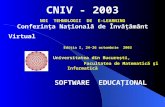 CNIV 2003, Conferinţa Naţională de Învăţământ Virtual by Marin Vlada