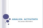 analiza activitatii 2013-2014