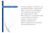 Concepte cheie și materiale suport de curs în limba română pentru ...