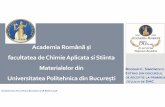 Academia Română și facultatea de Chimie Aplicata si Stiinta ...