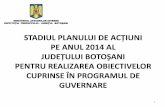 stadiul planului de acţiuni pe anul 2014 al judeţului botoşani pentru ...