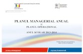 Plan managerial anual si Planul operational al ISJ Mures pentru ...