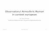 Observatorul Atmosferic Roman in context european