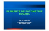 Elemente de fotometrie solara