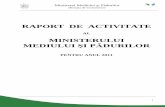 Raportul de activitate al Ministerului Mediului şi Pădurilor pe anul ...