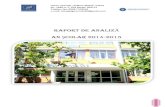 raport de analiză an școlar 2014-2015
