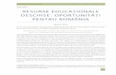 Resurse educaționale deschise: Oportunități pentru românia