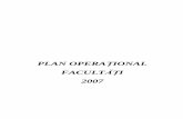 Plan Operaţional al facultăţilor pentru anul 2007
