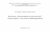 Revista „Basarabia economică” (1919-1940) : cercetare bibliografică