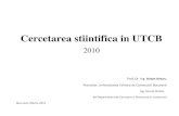 Raport Cercetare UTCB 2010
