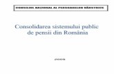 Consolidarea sistemului public de pensii din România