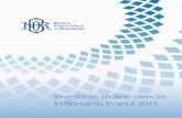 Investiţiile străine directe în România în anul 2015