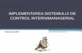 implementarea sistemului de control intern/managerial