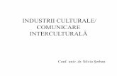 INDUSTRII CULTURALE/ COMUNICARE INTERCULTURALĂ