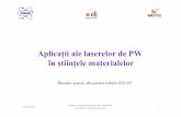 Aplicatii ale laserelor de PW în stiintele materialelor