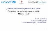 Program de educatie parentala model Holt