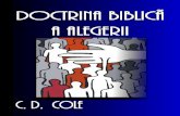Doctrina biblică a alegerii de C.D.Cole