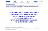 studiu privind importanța și beneficiile formării profesionale continue