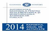 Raport de activitate ANRMAP pe anul 2014