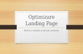 Optimizare landing page