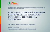 Situația curentă privind Sistemele de iluminat public în Republica Moldova