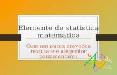 Elemente de statistica matematica și probabilitatea