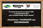 Toleranta sau discriminare -chestionar 2017