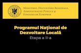 Programul National de Dezvoltare Locala-PNDL, etapa a II-a