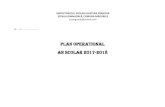 PLAN OPERATIONAL AN SCOLAR 2017-2018 - scoala · PDF fileplanificare şi proiectare didactică ; încurajarea spiritului de investigaţie al ... dirigentie, Programul activitatilor