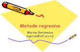MetodeMetode regresiveregresive - math.ucv.romath.ucv.ro/~gorunescu/courses/curs/curs2.pdf · MetodeMetode regresiveregresive Marina Gorunescu ... Despre prognoză. aplicatii