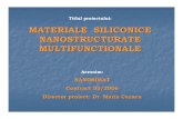 MATERIALE SILICONICE NANOSTRUCTURATE … Cazacu/Web_NANOSIMAT_rom_2009.pdf · Universitatea Tehnica ... Dezvoltareaactivitatii de cercetareintr-un domeniu ... elementelor ştiinţifice