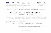 TEZA DE DOCTORAT - unap.ro doctorat rezumate/2015... · TEMA: ... 1.1 Dinamica politicii de securitate a României 9 ... structurilor sale centrale în îndeplinirea misiunilor specifice