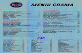 meniu crama - The Best Italian Cuisin · PDF filesalata de vinete (150gr ... branza telemea (vaca, oaie) (100gr).....10 ... PLACINTA DE BRANZA CU STAFIDE(150 gr).....15 INGHETATA