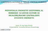 POTENTIALUL ENERGETIC GEOTERMAL AL …oer.ro/wp-content/uploads/8-2017.04.06-Prezentare... · Teza doctorat Univ. Tehn Const-2013. CONFERINTA NATIONALA ”ORASE ENERGIE ROMANIA ...