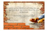 ASOCIATIA PRODUCATORILOR DE MATERIALE DE CONSTRUCTII · PDF fileMateriale de constructii Din analiza evolutiei productiei industriale pe total si la nivelul ramurei materialelor de