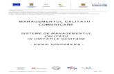 MANAGEMENTUL CALITATII - COMUNICARE - · PDF fileProiect cofinantat din Fondul Social European prin Programul Operational ... [ Sisteme de managementul calitatii in ... sectorul serviciilor