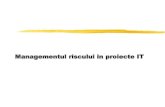 Managementul riscului in proiecte IT - zota.ase.ro riscului.pdf · Managementul riscului proiectelor IT Evaluarea impactului Expunerea la risc Managemen tul riscului Evaluarea probabilitatii