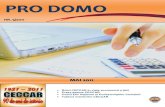 PRO DOMO mai 2011 - ceccarbv.ro domo/pro domo mai_2011.pdf · CECCAR a fost publicată ediţia a IV-a, revizuită şi adăugită a lucrării "Iniţiere în evaluarea întreprinderilor"
