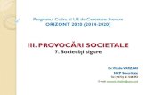 III. PROVOCĂRI SOCIETALE - horizon 2020 · PDF fileCe este Orizont 2020 ? Propunerea Comisiei privind 80 miliarde de euro în cercetare-inovare și un program de finanțare (2014-2020)