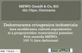MEWO GmbH & Co. KG din Olpe, Germania - · PDF filelegate de functionare si aspect a pieselor din zinc, aluminiu, ... Separarea pieselor de resturile de bavuri si agentul de debavurare