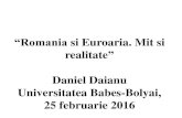 “Romania si Euroaria. Mit si realitate Daniel Daianu ... si interviuri/2015... · • pietele de capital ... •De distins intre ciclu economic si ciclu financiar, ... statistici
