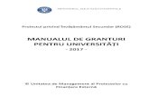 PENTRU UNIVERSITĂȚI - edu.ro Aplicantului SGU... · Ghidul Aplicantului reglementează modul de accesare a granturilor în cadrul Schemei de Granturi pentru Universități, finanțată