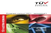 TUV Program cursuri 2011 - ccidj.ro · PDF fileelaborarea şi implementarea politicii în domeniul calităţii, ... Cunoaşterea metodologiei de audit şi ... realizării auditului