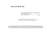 Ampliﬁ cator stereo de putere - download.sony-europe.comdownload.sony-europe.com/pub/manuals/eu/XMN502_IM_RO.pdf · sunt ampliﬁ cate de un transformator de ... • Acest ampliﬁ