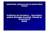 Institutul de Cercetare – Dezvoltare pentru Ecologie ... · PDF filecultivate, săasigure, pe piata din Romania şi din UE, produse de ... Cercetare Dezvoltare pentru Ecologie Acvatică,