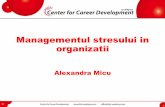 Managementul stresului in organizatii - Dezvoltarea · PDF fileCHESTIONAR PENTRU EVALUAREA NIVELULUI DE STRES Bifeaza raspunsul care ti se potriveste printr- XQ³;´SODVDWLQFRORDQDFRUHVSXQ]DWRDUH