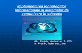 Implementarea tehnologiilor informaţionale şi sistemelor ...usefs.md/PDF/Implementarea tehnologiilor informationale si... · Pentru a determina nivelul de implementare a tehnologiilor